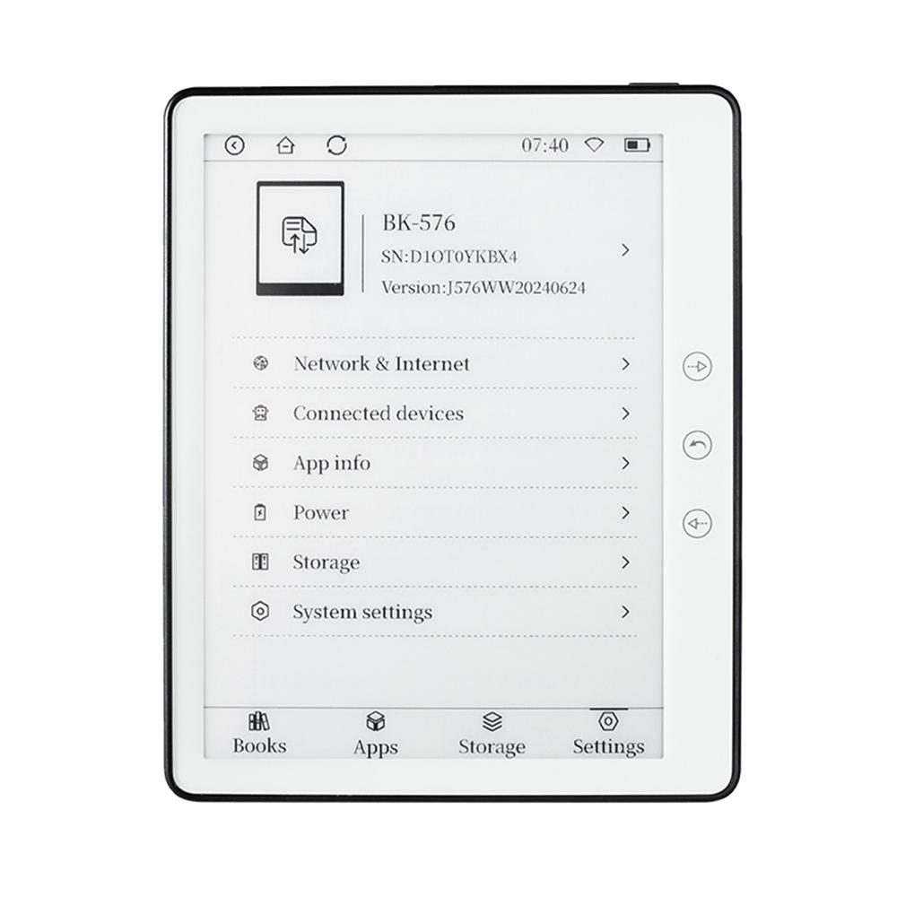 Устройство для чтения электронных книг 5,76" E ink дисплей 16 ГБ Высокое разрешение Android 8.1 WIFI Длительное время работы батареи Удобный захват Устройства для чтения электронных книг