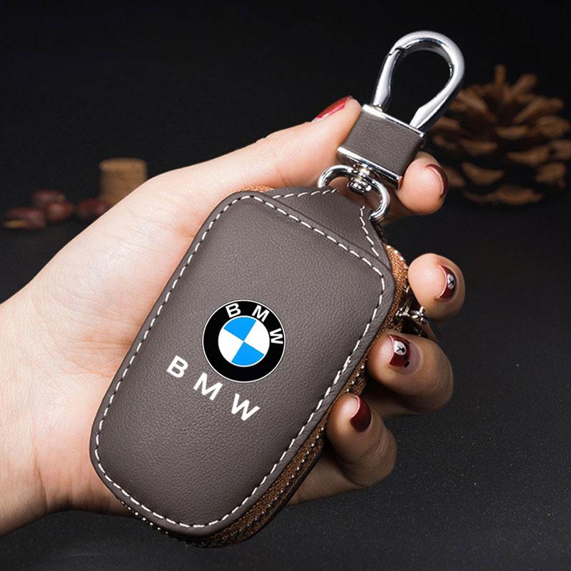 Leather Car Keychain Key Holder Organizer Key Wallet Key Case For BMW e46 e90 e60 f30 f10 e39 f20 e36 g20 g30 e87 e92 Accessorie