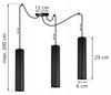 MODERN CEILING HANGING LAMP BLACK LED LAMP