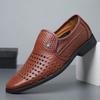 1198 производителей летние мужские кожаные туфли с отверстиями из кожи удобные универсальные дышащие британские деловые повседневные туфли