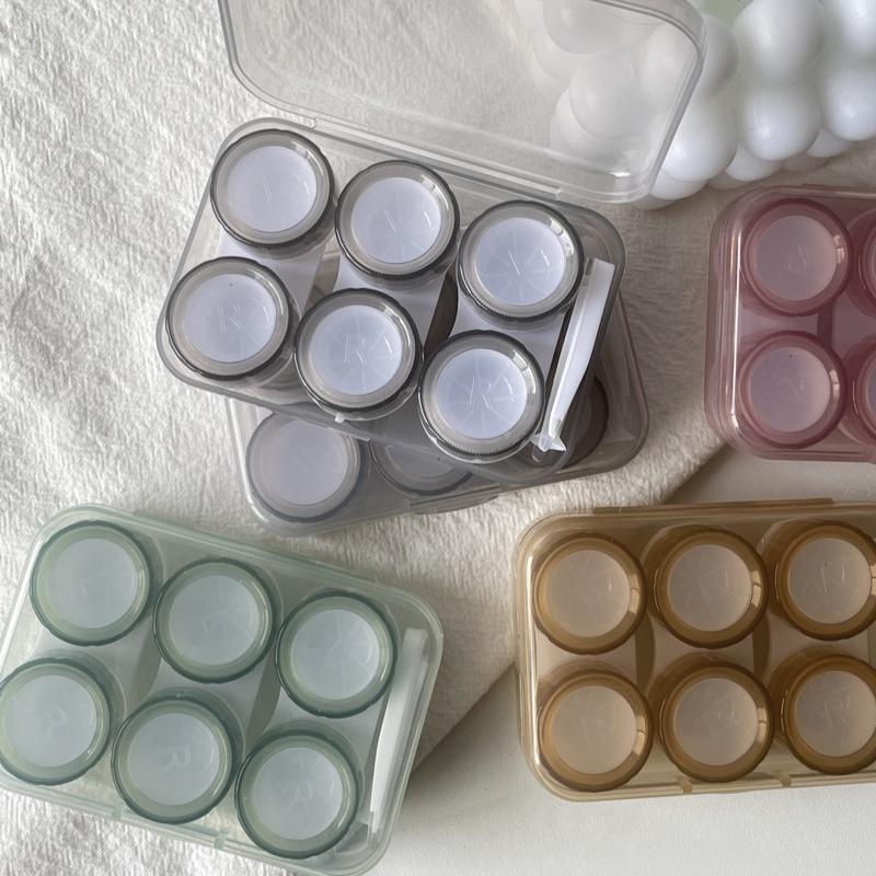 1 пара/коробка футляра для контактных линз, футляр для контактных линз для женщин, дорожный футляр для контактных линз, контейнер для замачивания линз, футляр для косметических процедур для зрачка.