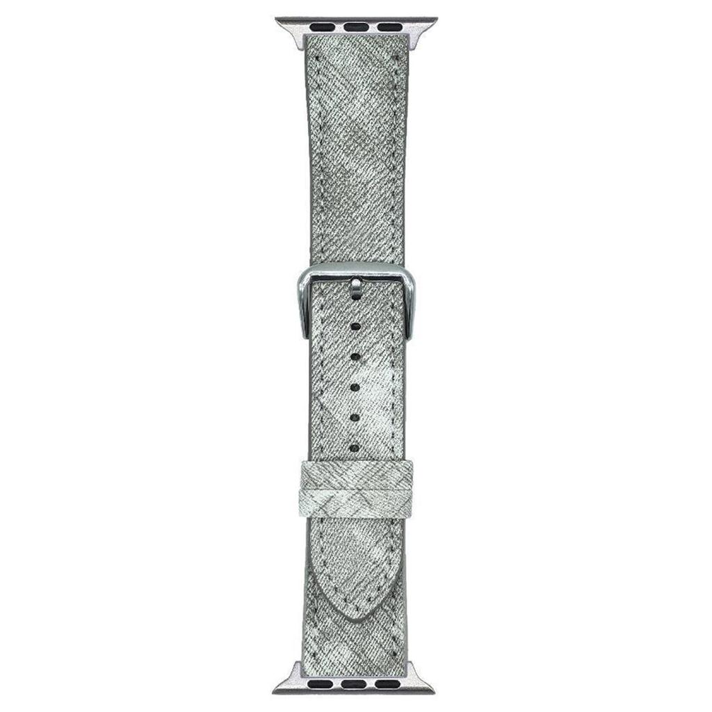 Ремешки для Apple Watch Series 10 9 8 7 SE 6 5 4 3 2 1 42 мм 41 мм 40 мм 38 мм Кожаный ремешок на запястье со стальной пряжкой