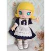 rakulifey Obitsu 11 Costume One Piece Obitsu 11 Clothes Maid Clothes with Hair Ornament for Obitsu Doll 11cm 4 Colors (Light Wine)
