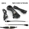 1/3/5/10/20M 4-контактный GX12 12 мм сердечник папа-мама авиационный удлинитель видео разъем кабель питания для автомобиля грузовик автобус монитор камера