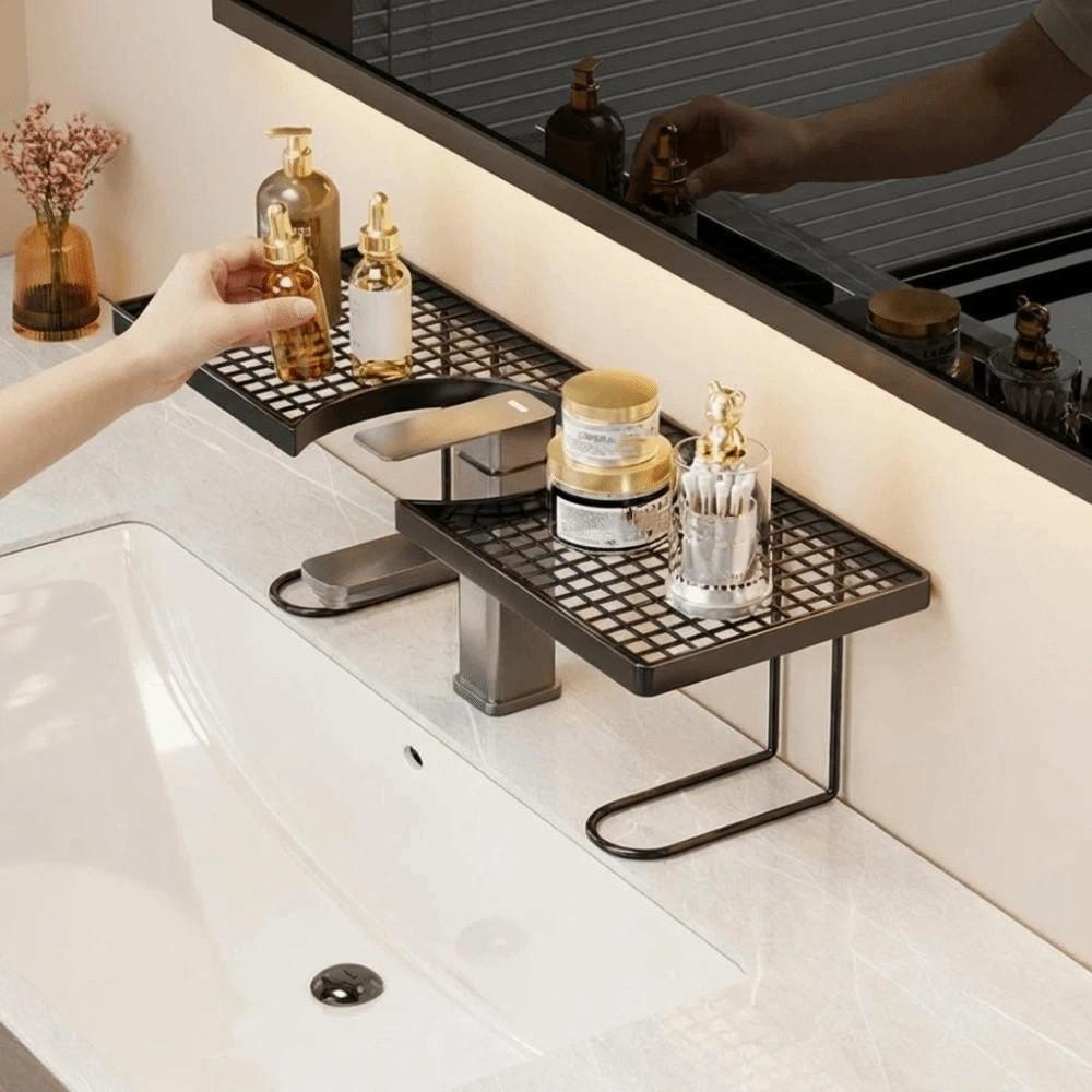 Universal Faucet Storage Shelf Mesh Kitchen Storage Rack Bathroom Storage Rack Washstand