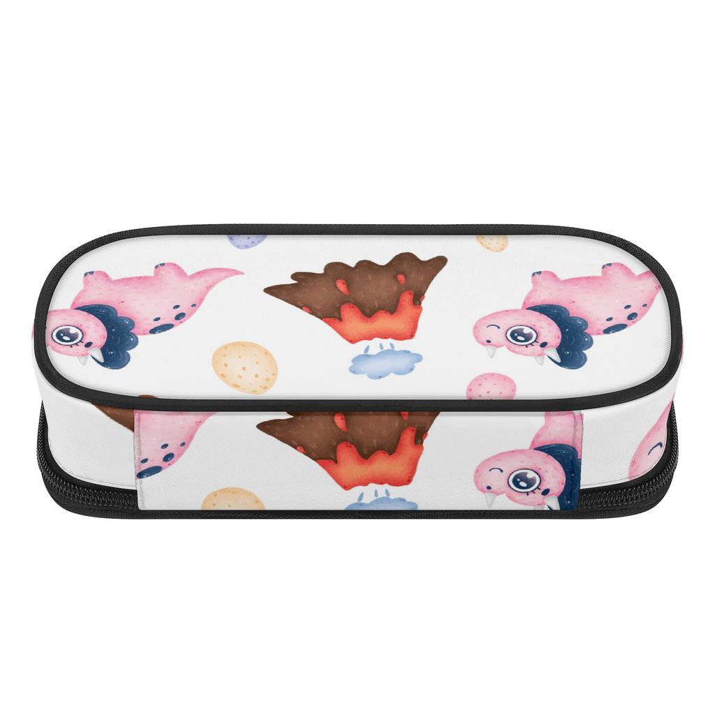 Pencil Case Lightweight Durable 300D Polyester Smooth Zipper with Pen Slots Mesh Pocket and Spacious Main Compartment for Students