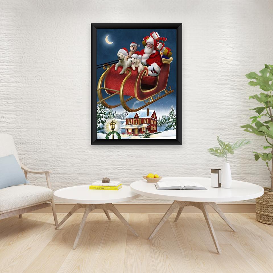 DIY Рождественская алмазная живопись 5D Санта-Клаус Алмазная вышивка Мозаика Набор для вышивки крестом Ремесла Подарок Настенное искусство Домашний декор