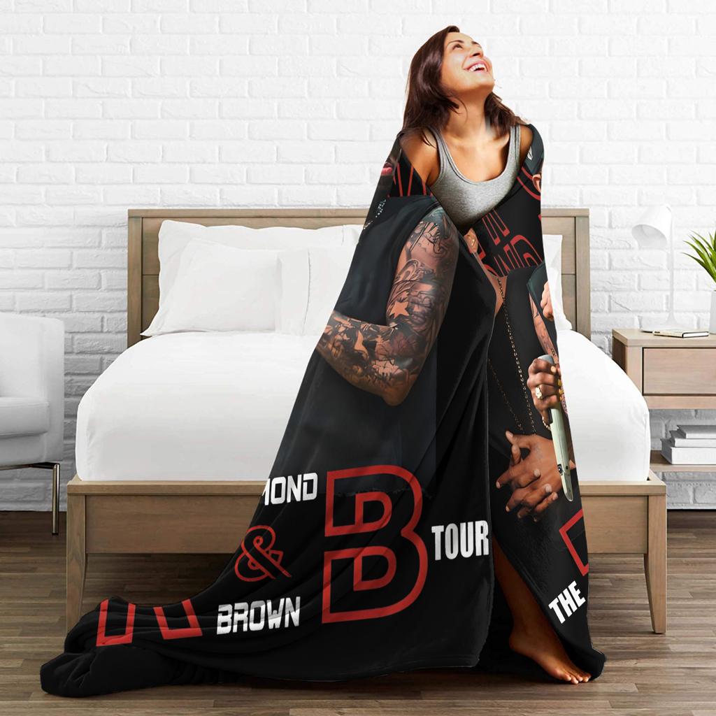 Крис Браун и Ашер The Rb Tour Плед Качественный Теплый Мягкий Raymond и Brown Постельное Белье Пледы Зимний Для Девочек Мальчиков Спальня Покрывало