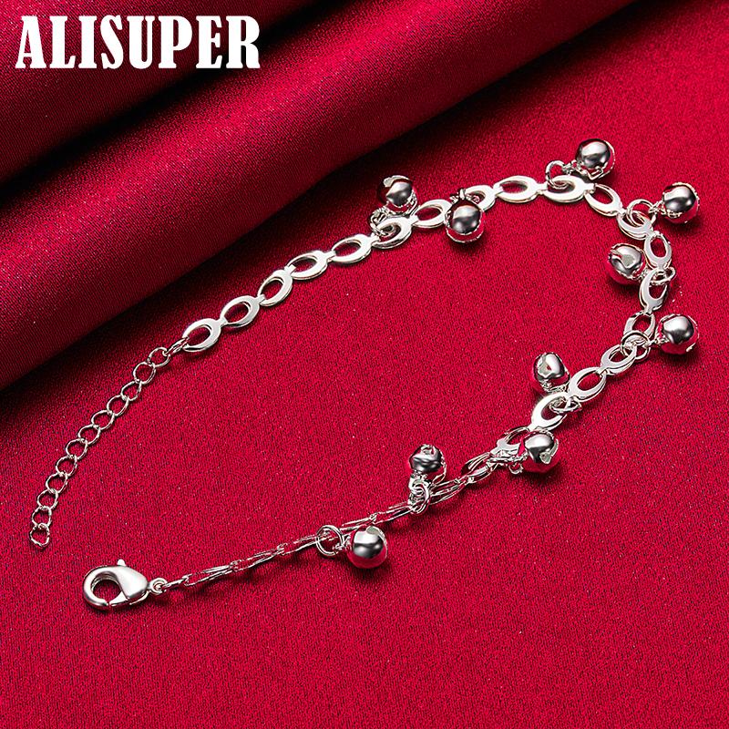 Ювелирные изделия из стерлингового серебра 925 пробы с шариками и колокольчиками