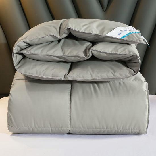 White Goose Down Duvet, Warm Winter Duvet Insert Quilted Bed Comforter, King, Queen, Full, Twin Size, Kid Bed, Patchwork Blanket