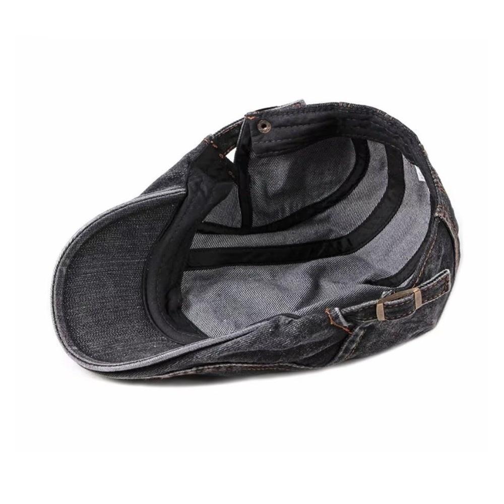 Adjustable Washed Denim Newsboy Caps Cotton Flat Cap Fashion Peaked Cap Spring