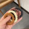 Milk Coffee Telephone Cord Hair Tie - Spring/Summer Seamless Rubber Band for Women
