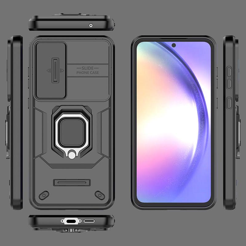 Для Samsung Galaxy A55 Чехол Для Samsung A15 A25 A35 A55 5G Чехол Объектив Раздвижное Окно Защитная Броня Ударопрочный Держатель Бампер