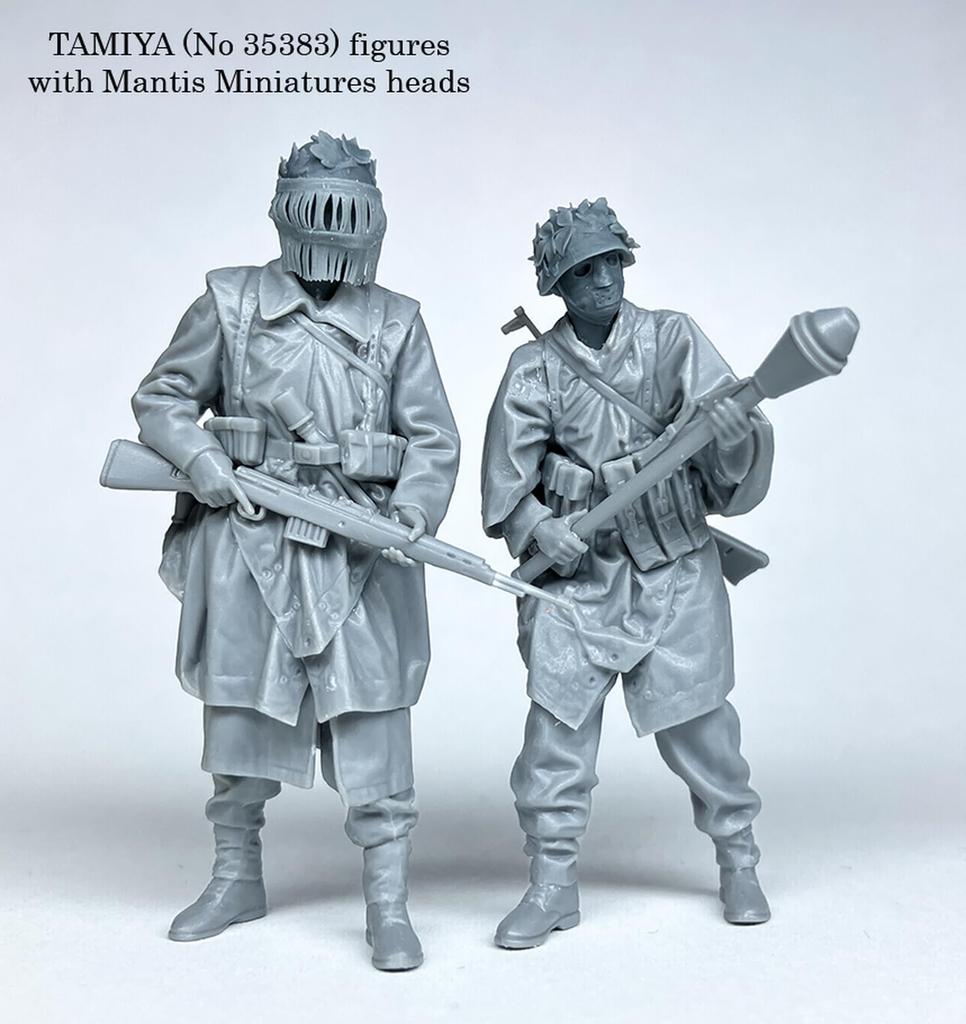 Mantis Miniatures Масштаб Вторая мировая война Немецкий камуфляж Маскированный 6 2 Смола MAC60 1/35 Гарнитура, Типы, Размеры, Набор из 12 деталей, (Человек)