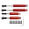 RC Front Rear Shock Absorbers Aluminum Alloy Steel High Elastic Spring CNC Easy Replaceable RC Parts for Axial 1 18 Red