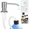 300ML Sink Soap Dispenser Kitchen Stainless Steel Hands Liquid Pump Bottle Tube for Kitchen Sink and Tube Kit Connect To Soap
