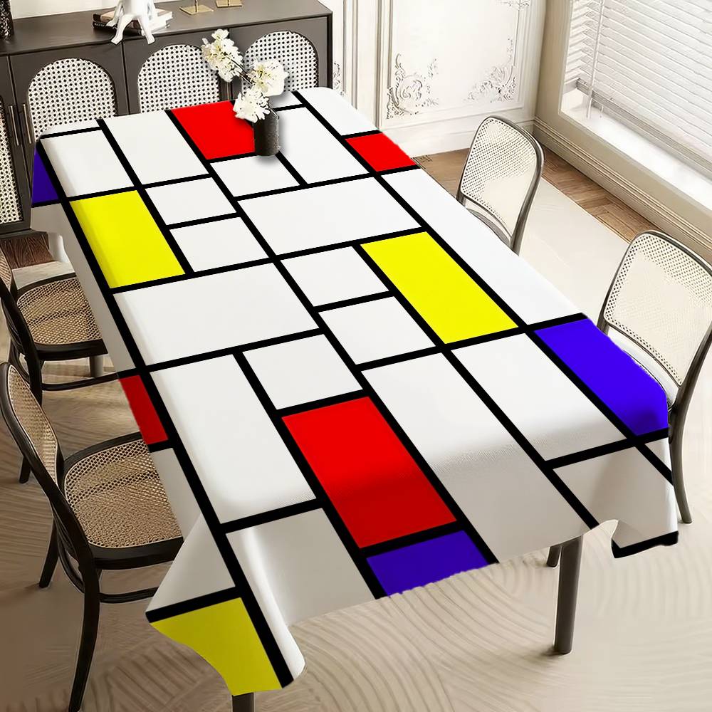Скатерть Art P-Piet CC-ornelies M-Mondrian Покрытие для домашнего обеденного стола Покрытие для банкетного стола на открытой вечеринке Скатерти для украшения отеля