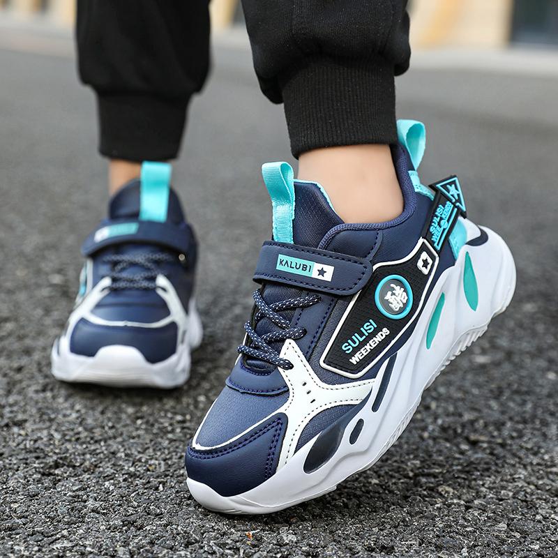 Kids Lightweight Leather Tennis Sports Sneakers Boys Girls Walking Running Casual Shoes for Spring Autumn Winter Child Students