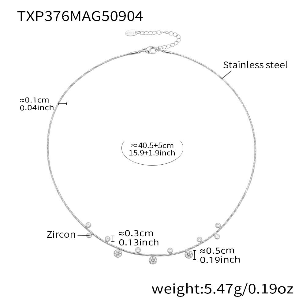 Лариат Y-образное ожерелье Сочетающийся браслет Из нержавеющей стали С покрытием 18 каратным золотом С цирконием Цветок Цепочка Ожерелья Браслеты Для женщин