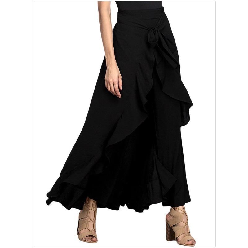 Spring and Autumn Women's Pant Plus Size Skirt Large Size High Waisted Wide Leg Pants High Waisted Trousers