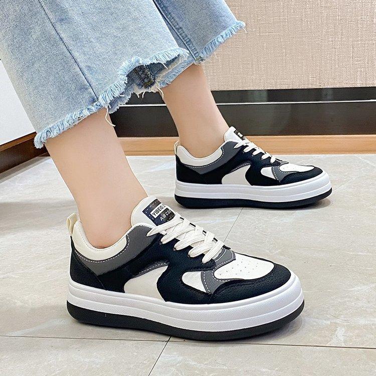 Low-Top Sneakers Women's Shoes Winter New Retro Color Matching Casual Shoes Trendy Cultural Platform Sneaker Mixed