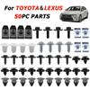 50X Engine Under Cover Clips Bumper Wheel Arch Fender Shield Splash Guard Screws Push Rivets For Toyota Camry Corolla RAV4 Lexus