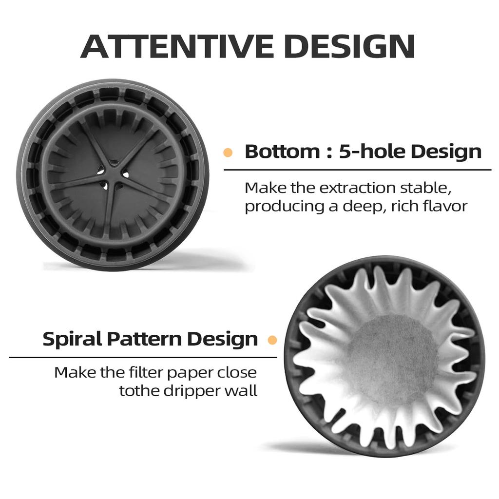 Складная кофеварка Leeseph, многоразовый силиконовый фильтр для кофе, портативная кофеварка для заваривания кофе, для путешествий и кемпинга