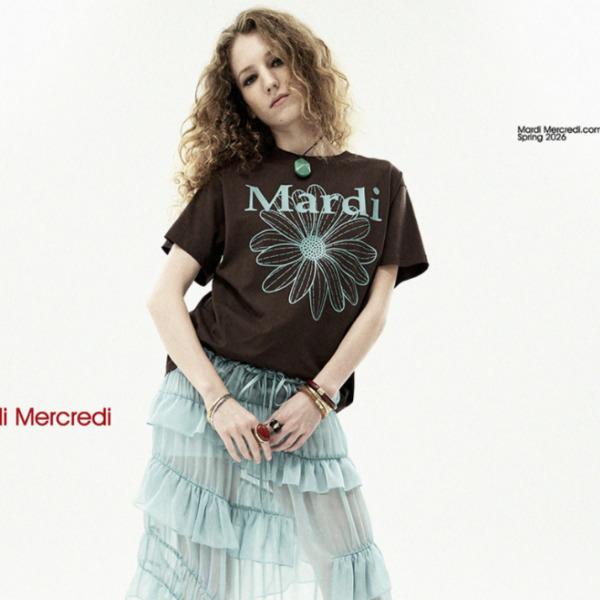 Футболка Mardi Mercredi Flowermardi Коричневый Мятный (Один размер подходит всем)