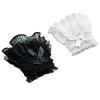 1Pair Costume Accessory Detachable Sleeves Cuffs Solid Color Fake Sleeves Cuffs  Daily Accessory