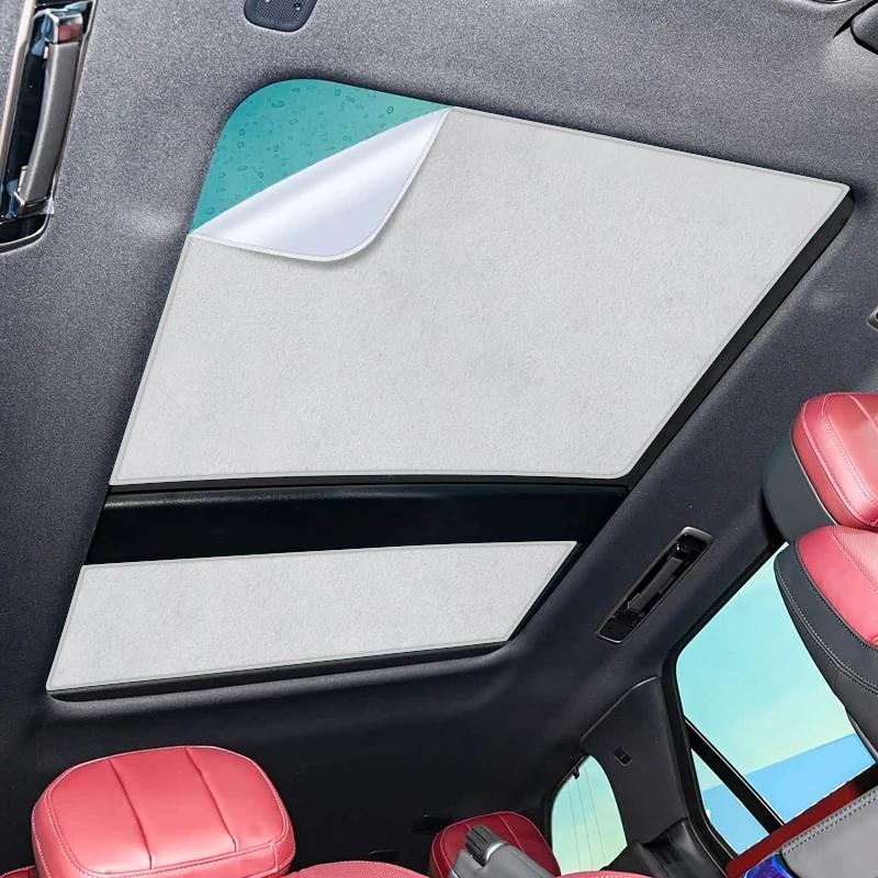 Car Suede Fabric Electrostatic Adsorption Sunroof Sunshade For LAND ROVER RANGE ROVER Sport 2014-2026 Heat Insulation Skylight FG4