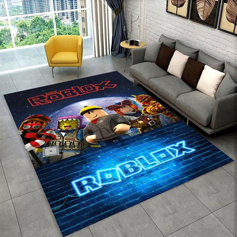 Мультяшный ковер-дорожка R-Robloxs Game Gamer для игровой комнаты, спальни, гостиной, дивана, домашнего декора, детский коврик для пола, нескользящий коврик