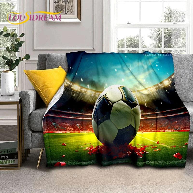29 Стиль Футбольное поле Футбол Спорт Мультфильм Мягкое одеяло, Мягкий плед для дома Спальня Кровать Диван Дорожный чехол Детский подарок