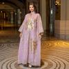 AB056 European Summer Sequin Abaya: 2023 Fashion Dress for Middle Eastern Women