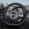 Подходит для Byd Дышащая кожа Матовая текстура углеродного волокна Чехол на руль Подходит для Dolphin Mini Seal Atto 3 King Shark 6 Song Pr