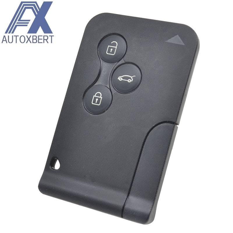 3-кнопочный автомобильный чехол для дистанционного ключа-карты, брелок, чехол AX для Renault Megane Scenic 2 Clio 3 с необрезанным лезвием