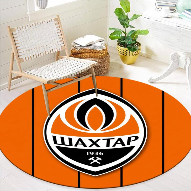 Shakhtar Donetsk Round Area Rug,Carpet Rug for Living Room Bedroom Sofa Playroom Decor,Non-slip Floor Mat