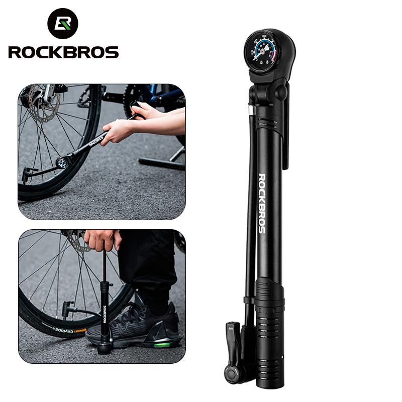 Велосипедный насос Rockbros 120Psi Портативный воздушный насос Presta Schrader Ультралегкий ручной насос с манометром Накачка для МТБ шоссейного велосипеда