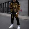Personality Animal Cool Lion 3D All Over Print Tracksuits Men Fashion Zipper Hoodie Pants 2 Pcs Set Sport Suits