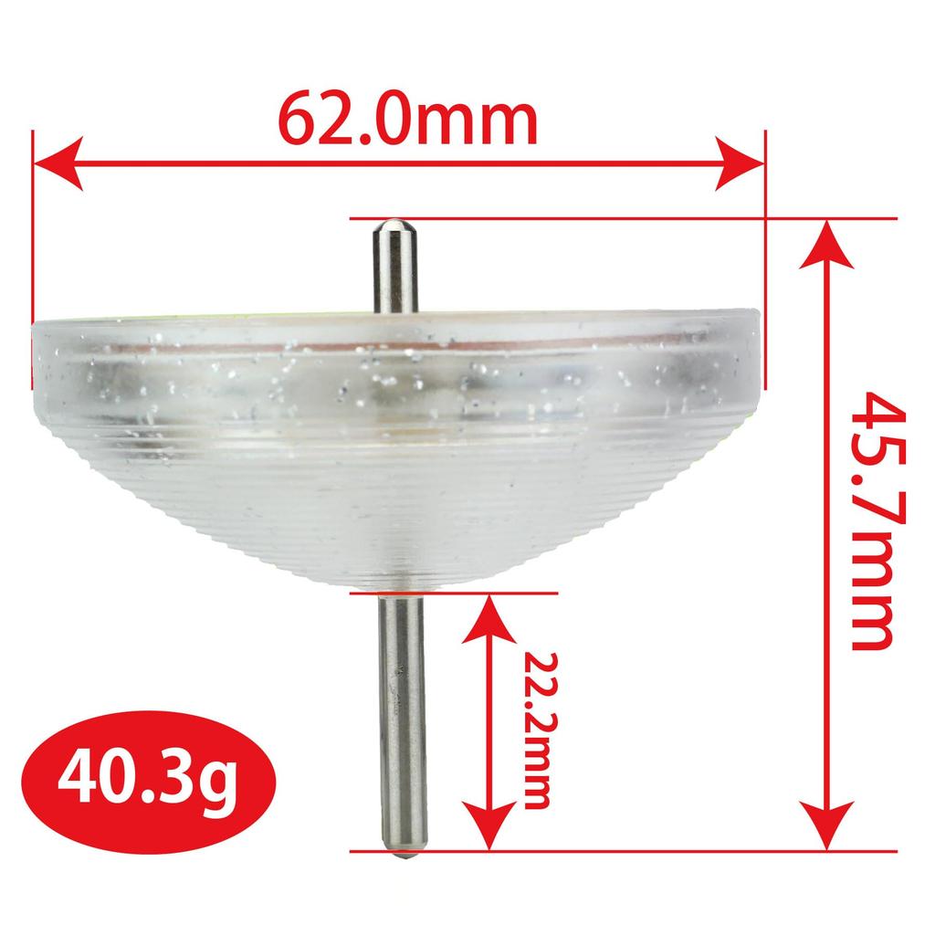 Spin Gear World Championship Certified Throwing Top with 1 String Light-Up Top, Skylark, LED, (Clear Glitter, Multi-LED)