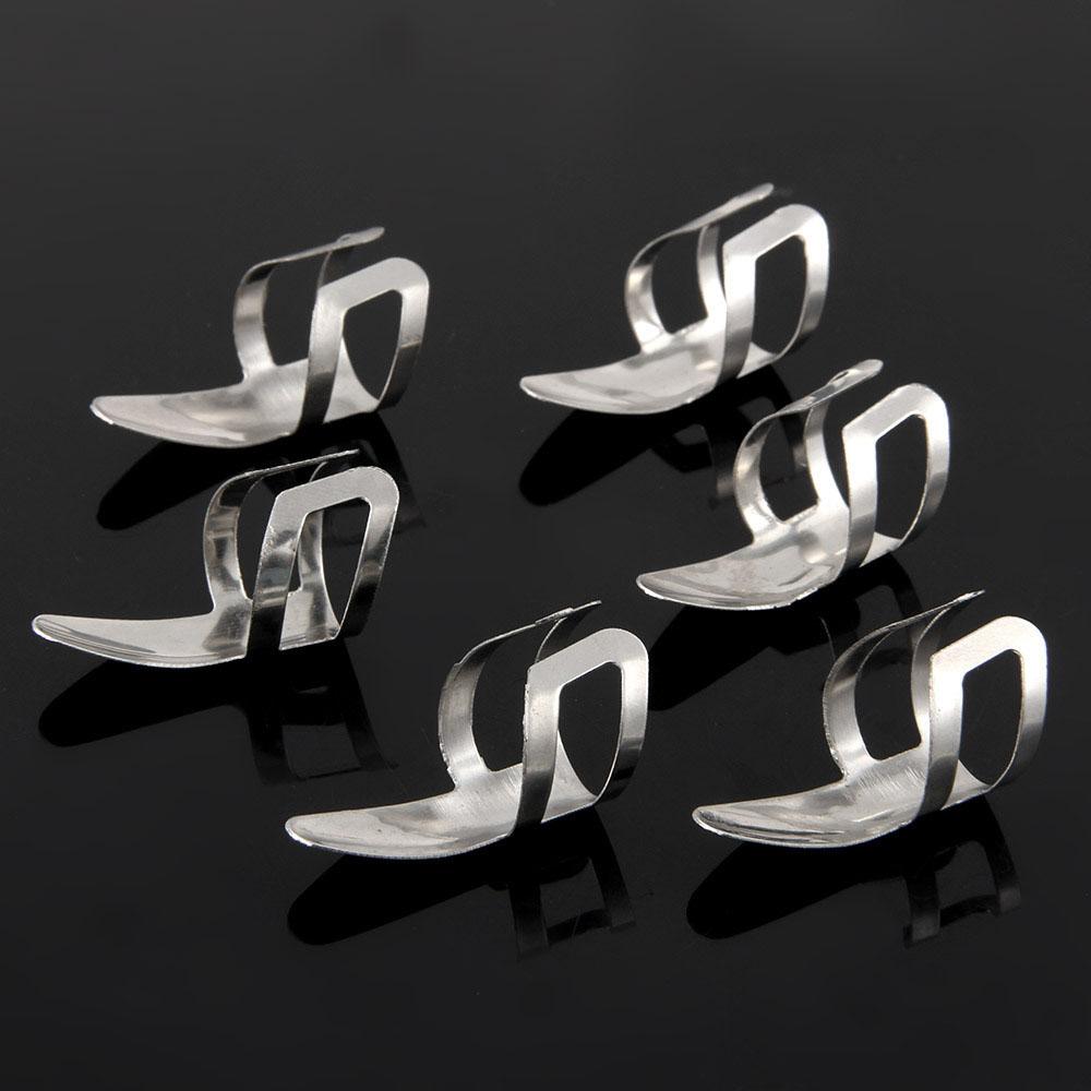 20 шт. Нержавеющие напальчники Открытый дизайн с коробкой для гитары, банджо, добро