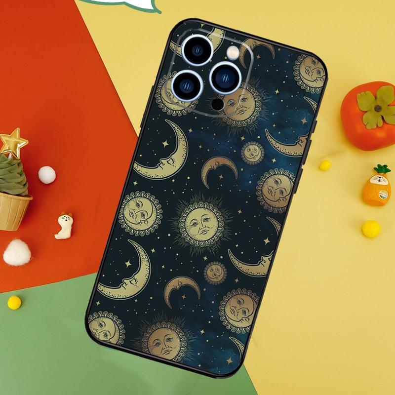 Чехол для телефона «Солнце Луна Знаки Зодиака Небесные» для iPhone 17 Pro Max 16 15 14 12 11 13 Pro Max Plus 12 13 Mini 16e 17 Air Cover