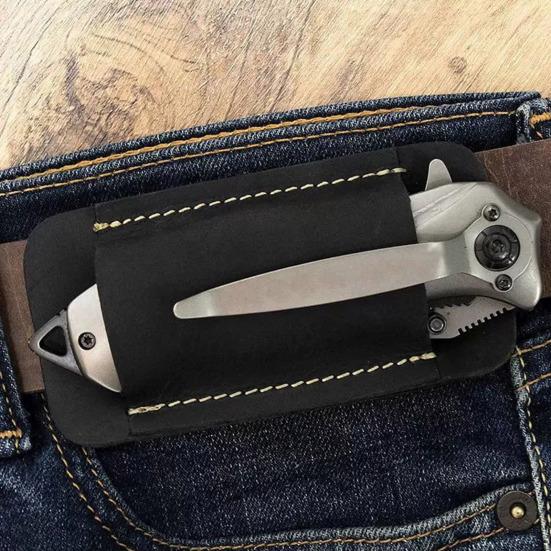 Кожаные ножны для ножей, мужские EDC-органайзеры, ретро-поясные держатели для ножей, карманные складные ножи, кобура для ножей, горизонтальные ножны для искателей приключений, пояс
