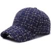 Осенне-зимняя женская бейсболка Модная твидовая кепка-snapback с золотой нитью Женская регулируемая теплая уличная шляпа от солнца Элегантные папины кепки