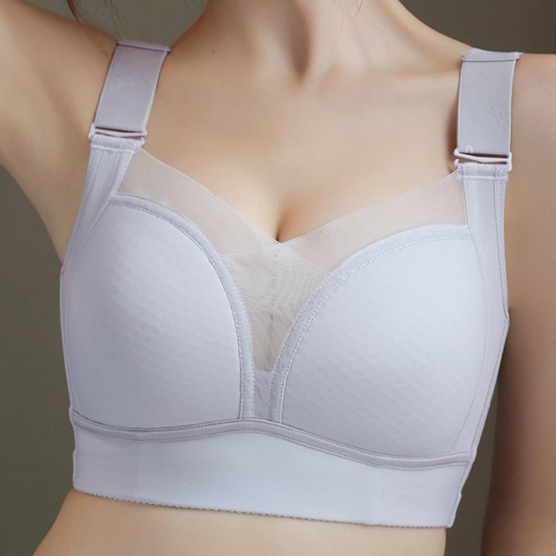 Бесшовный бюстгальтер для женщин, подчеркивающий женственность летом, тонкий бюстгальтер без косточек, двухрядный бюстгальтер