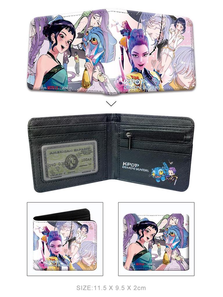K-POP Demon Hunter Девичья группа 3D Тисненый Аниме Кошелек для Студентов и Поклонников