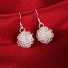 Посеребренные серьги Серебряные серьги S925 Корейская мода изысканные украшения красивые теннисные серьги