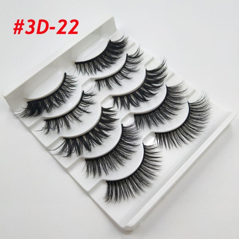 Styles Handmade Fluffy Hair Natural Long Crisscross False Eyelashes Extension Tools 3D Mink Hair