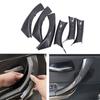 LHD Car Styling Door Panel Grab Handle Covers Carbon Fiber Texture Armrest Protective Trim For BMW 3 Series E90 E91 318 320