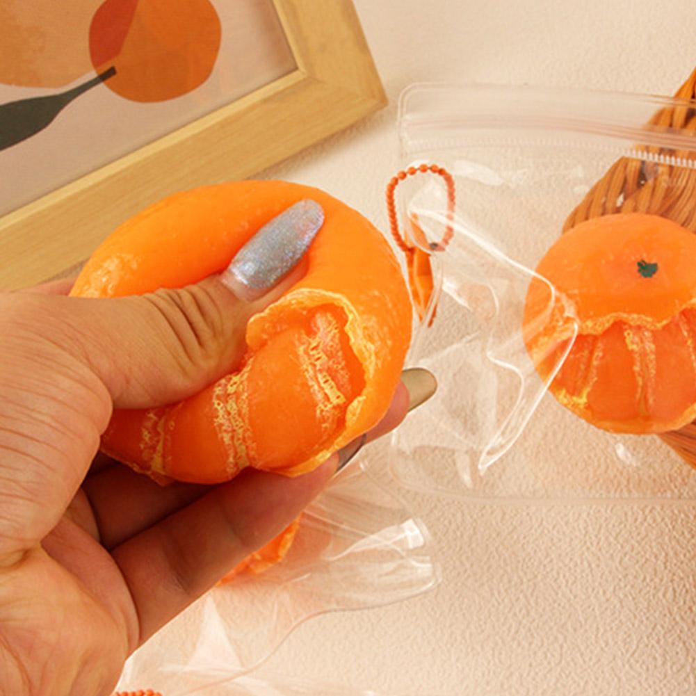 Orange Fruit Stress Relief Squishy Toy, Squeeze Toy, Kids Adult Gift Squeeze Fidget Toys,Orange Fruit Magic Tool