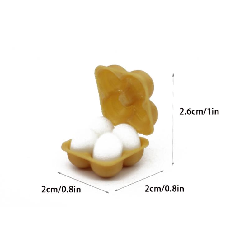 1:12 Dollhouse Simulation Eggs Miniature Egg Tray Egg Box Dollhouse Kitchen Food Decoration Toy Life Scene Accessories